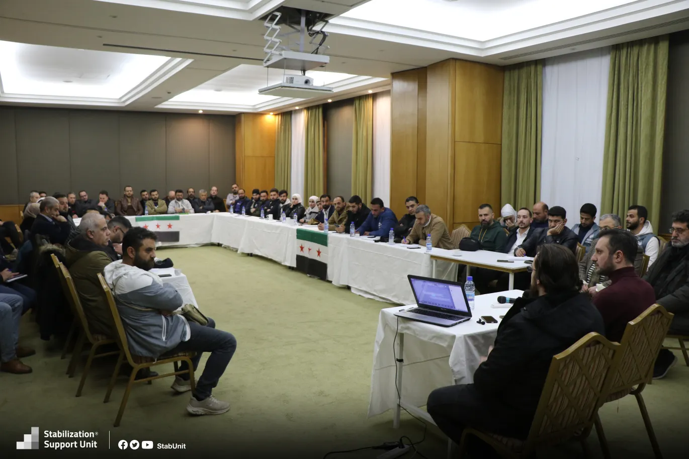 The Stabilization Support Unit holds an extensive meeting that included civil organizations and events in Aleppo.